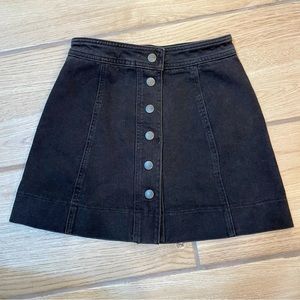 Madewell Black Denim Skirt